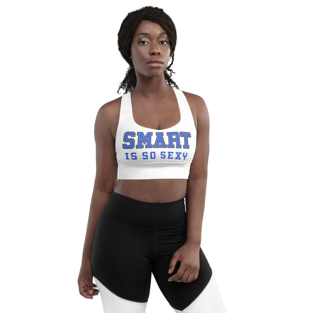 Longline sports bra Hampton school colors