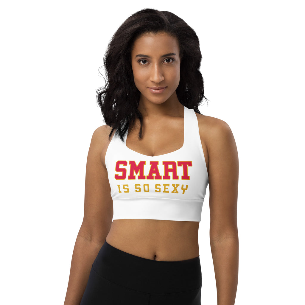 Longline sports bra Tuskegee school colors
