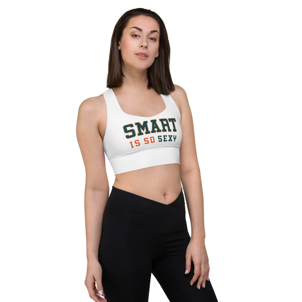 Longline sports bra Miami Hurricanes school colors