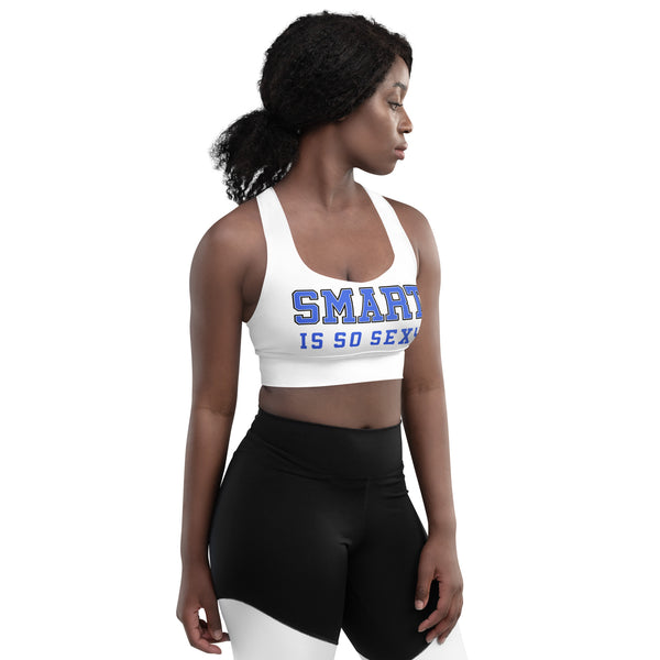 Longline sports bra Hampton school colors