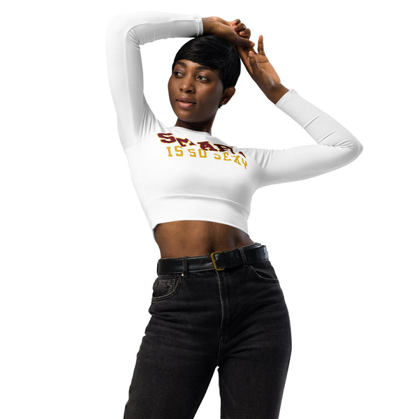 Long-sleeve crop top FSU college colors