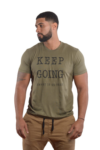 Women's Keep Going positive shirts SISS Crew Neck - Heather Grey Tee (Free Shipping 2-5 Days USA)