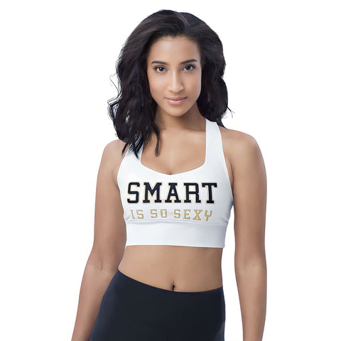 Heather Navy Ladies' Flowy Side Slit Smart is so Sexy College Tank