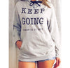 Adult Pullover Keep Going Hoodie - Gray
