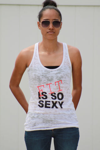 Women's Smart is so Sexy Top Muscle Tank Top - Heather Grey Tee (Free Shipping 2-5 Days USA)