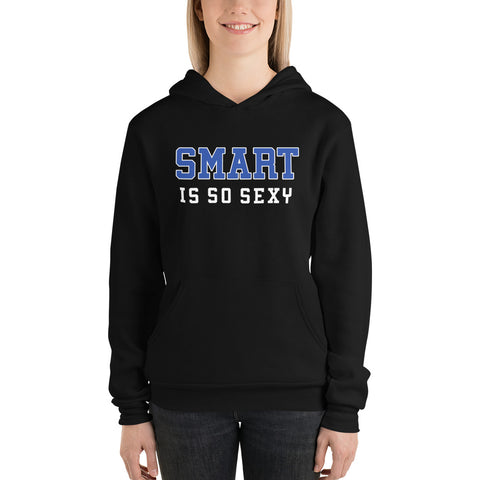 Ladies' V-Neck Smart is so Sexy College Black T-Shirt
